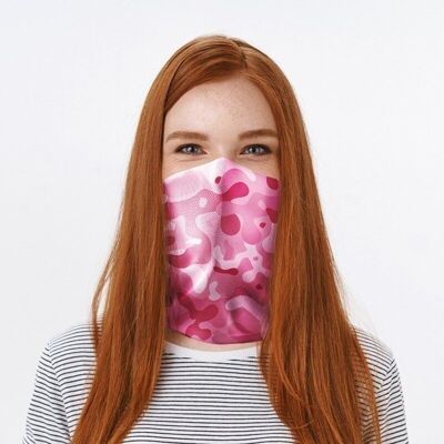 Pink Camouflage Neck Warmer Tube Scarf