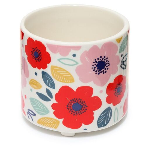 Pick of the Bunch Poppy Fields Ceramic Indoor Plant Pot Small