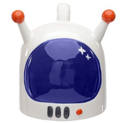 Tazza a forma di ceramica capovolta con casco astronauta astronauta spaziale