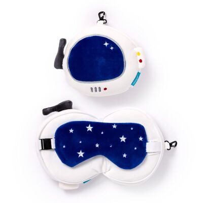 Relaxeazzz Space Cadet Plush Travel Pillow & Eye Mask