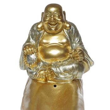 Brûleur de bâton d'encens mini bouddha riant chinois à paillettes porte-bonheur 4