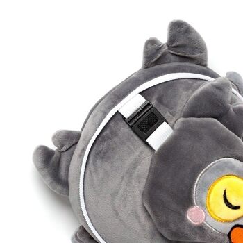 Relaxeazzz Adoramals Winston le hibou Oreiller de voyage en peluche et masque pour les yeux 5