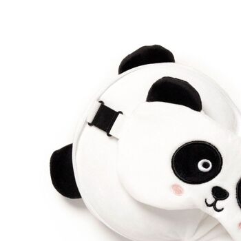 Oreiller de voyage en peluche et masque pour les yeux Relaxeazzz Panda 5
