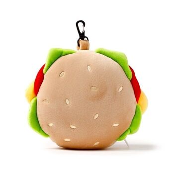 Relaxeazzz Fast Food Burger Oreiller de voyage en peluche et masque pour les yeux 4