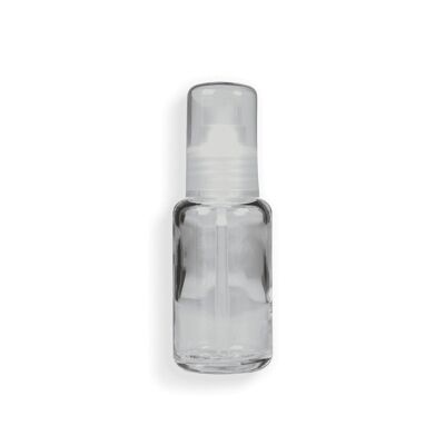 Flacon verre transparent avec pompe et capot - 50 ml