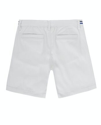 Short garçon en twill stretch gris clair. (2a-16a) 2