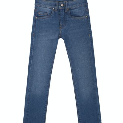 Pantalon bleu moyen garçon en coton denim superflex. (2a-16a)