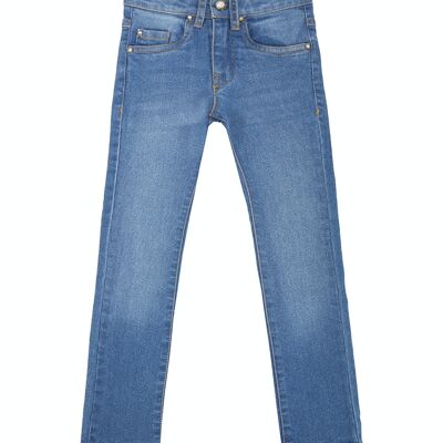 Pantalón de niño denim superflex de algodón color azul claro. (2y-16y)