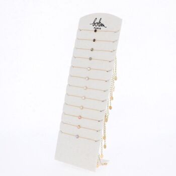 Kit de 24 bracelets Sohan - doré noir blanc beige / KIT-BRASOHAN01-0480-D-NOIR 2