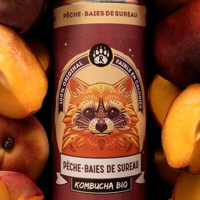 R-KOMBUCHA - Peach & Elderberry - Can 33cl