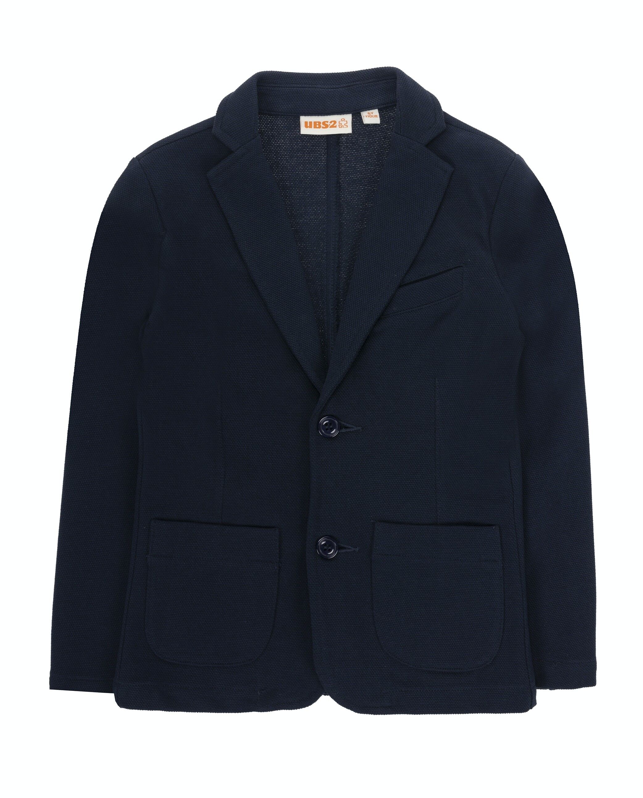 Buy wholesale Boy s navy blue cotton pique knit blazer. 2y 16y