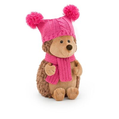 Peluche, Fluffy the Hedgehog con cappello a doppio pompon