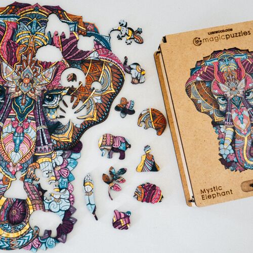 Mystic Elephant Jigsaw A4 Premium Box