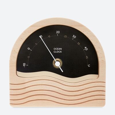 Thermomètre en bois à aiguille Black C°