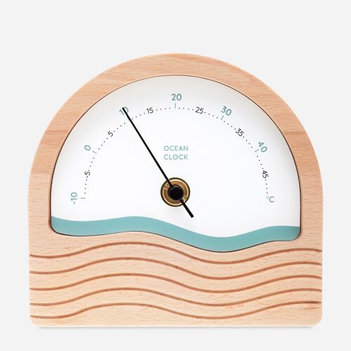 Thermomètre en bois à aiguille Oyster C°