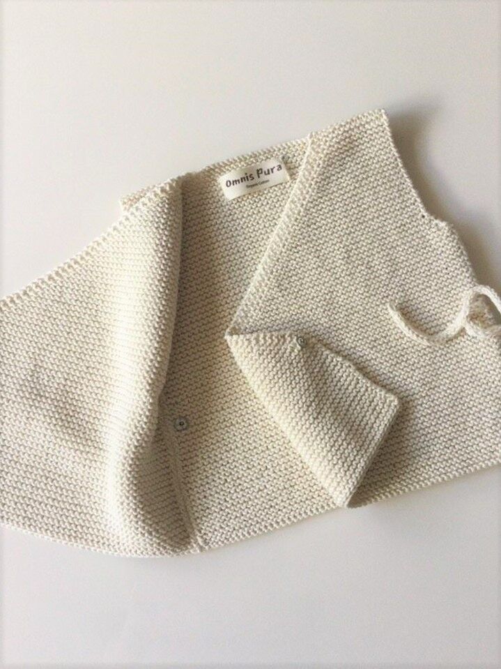 Organic Hand Knitted Envelope Baby Vest, Super Soft