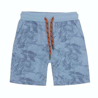 Light blue cotton knit Bermuda shorts for boy. (2y-16y)