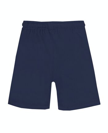 Bermuda en maille de coton bleu marine pour garçon. (2a-16a) 2