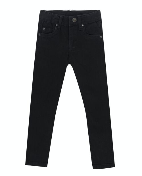 Pantalón de niño denim superflex en color negro, cinco bolsillos. (2y-16y)