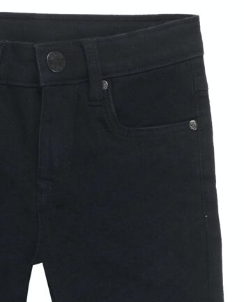 Pantalon garçon en denim superflex noir cinq poches. (2a-16a) 3