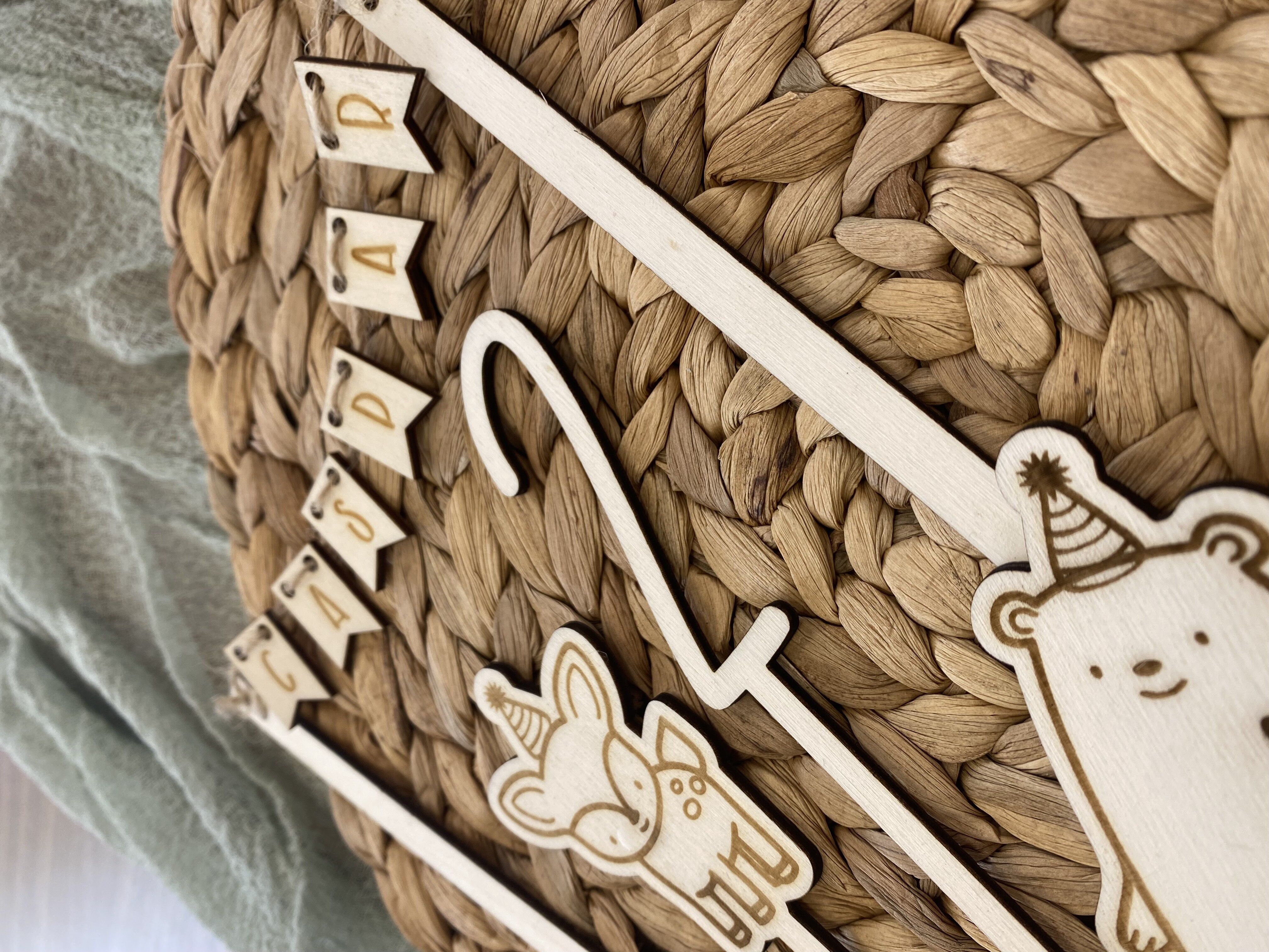 Caketopper Miniwimpel - A-Z