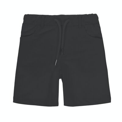 Boy's cotton terry bermuda shorts in fluor orange color with five pockets. (2y-16y)