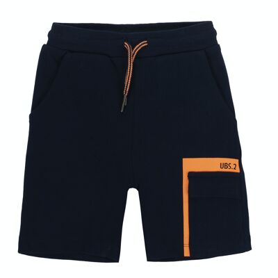 Bermuda-Shorts aus Baumwollstrick für Jungen in Marineblau. (2-16 Jahre)