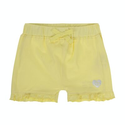 Baby girl shorts in single cotton jersey, rubber band and bow at the waist. (3M-48M)