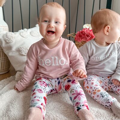 Pink Organic Baby Oversize Jumper With Print