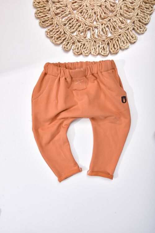 Dark Salmon Organic Lounge Baby Pants