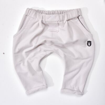 Pantaloni da bambino lounge organici grigio chiaro