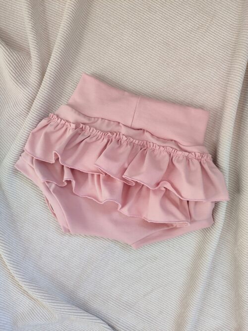 Powder Pink Bloomers With Ruffles