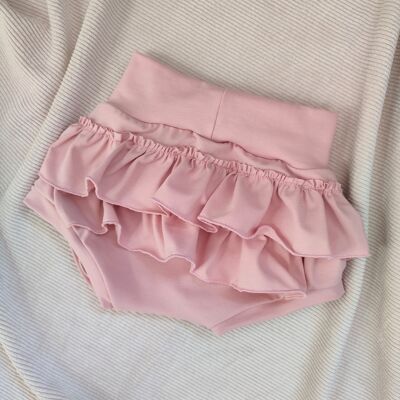 Powder Pink Bloomers With Ruffles