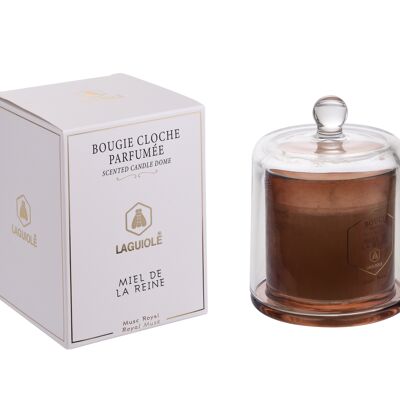 Scented Candle and Its Cloche, white musk 22 Heures de Parfum, 145 g