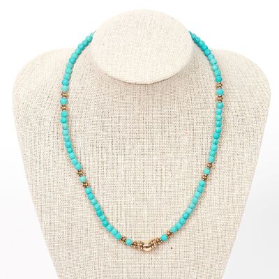 Collana in pietra naturale turchese DHAALU