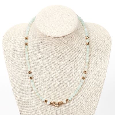 Collier DHAALU pierres naturelles Amazonite