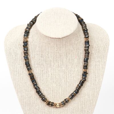 SAMUI necklace Black shell beads