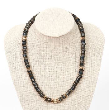 Collier SAMUI Perles de coquillage noires 1