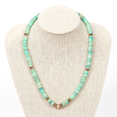 Collier SAMUI Perles de coquillage turquoises
