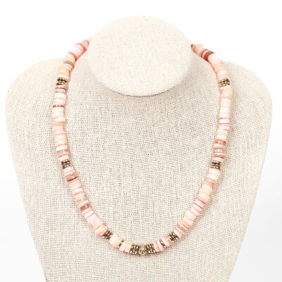 SAMUI necklace Pink shell beads