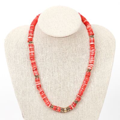 SAMUI necklace Coral shell beads