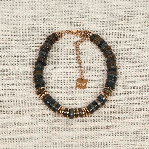 Bracelet SAMUI perles de coquillage noires