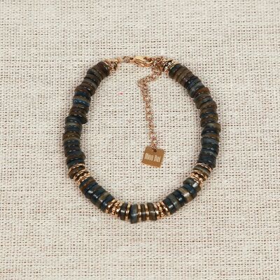 SAMUI bracelet black shell beads