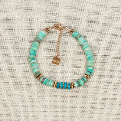 SAMUI turquoise shell beads bracelet