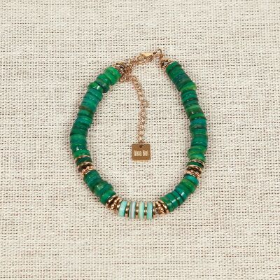 SAMUI bracelet green shell beads