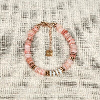 SAMUI bracelet pink shell beads
