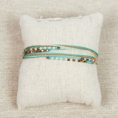 Multi-turn bracelet RONDINARA turquoise