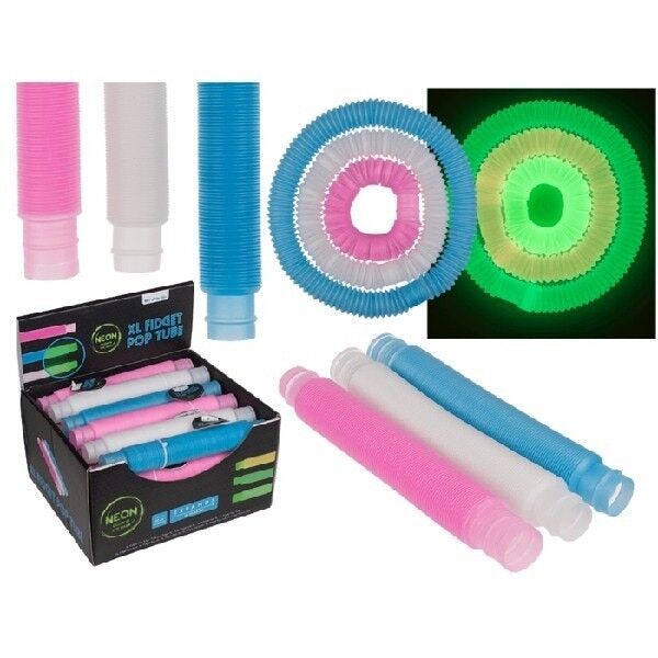 XL Fidget Pop Tube, phosphorescent, environ 20 cm,