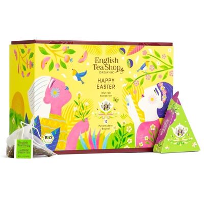 English Tea Shop - Easter gift "Happy Easter", 12 pyramid bags