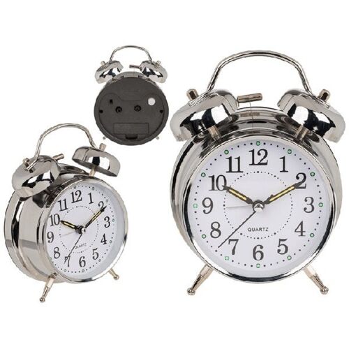 Metall-Wecker, 17 x 11 cm